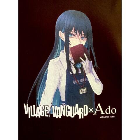 Village Vanguard x Ado Tシャツ ·Mine公仔·日版VILLAGE VANGUARD x Ado アドBIG剪影T恤歌手