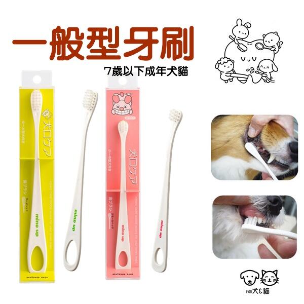 ❖三吉米熊❖【一般型牙刷 | 日本MIND UP】7歲以下成犬成貓/深入齒縫_口腔護理_牙齒牙垢清潔