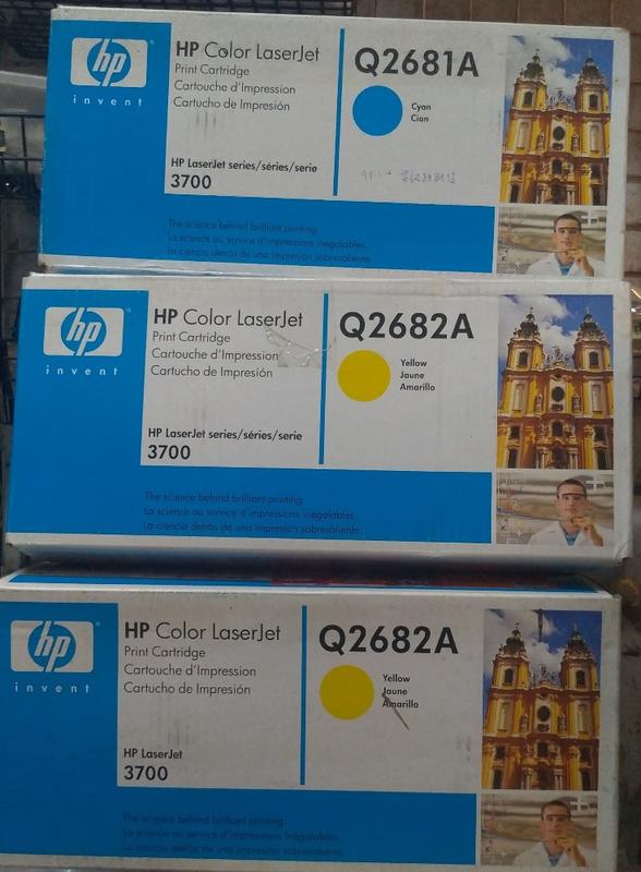 庫存品原廠 HP 3700 Q2682A Q2681AQ2670A原廠黃色 藍色 黑色碳粉 適用:3700/dn