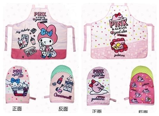【啾咪百貨】(現貨) 7-11 Hello kitty & PINK 粉紅集點送 圍裙+隔熱手套組