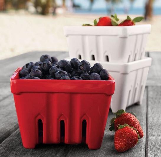Farmers' Market Basket 原單  陶瓷 草莓 藍莓 漿果籃 小 單入