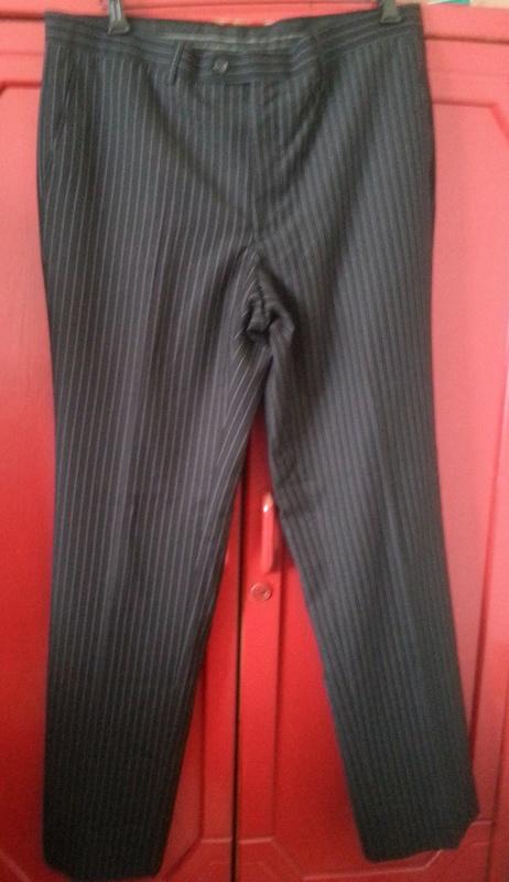 【SST&C】黑色細條紋羊毛西裝長褲 36號/平量約36腰