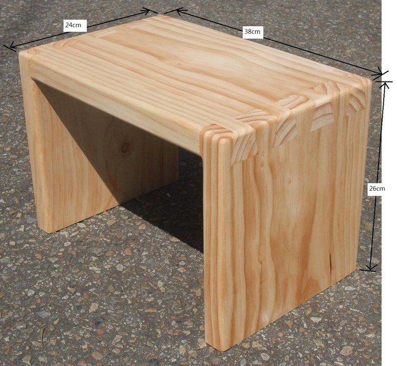 伍德工作坊~松木板凳 ㄇ型椅 松木椅 實木椅 木製兒童椅 榫接