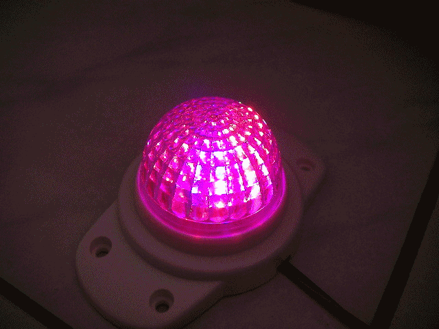 【晶晶旺企業社】七彩變色LED晶鑽透明殼-防水型--24V專用-警示-煞車燈-小燈