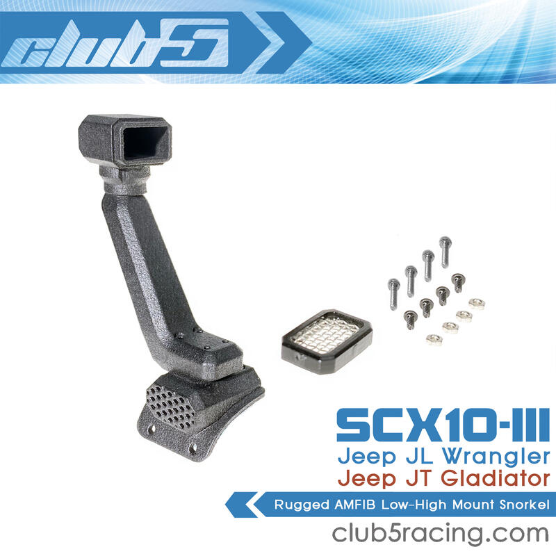 -CLUB 5-SCX10 III 三代 牧馬人/角鬥士專用 短版呼吸管/像真品/心情件 C-AXA-104