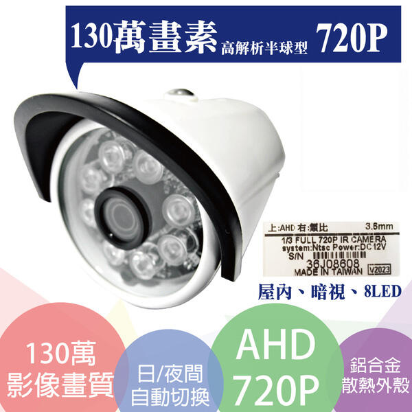 昌運監視器 百萬畫素/960P 1/4 CMOS/8陣列式LED/ IP67 台灣製造