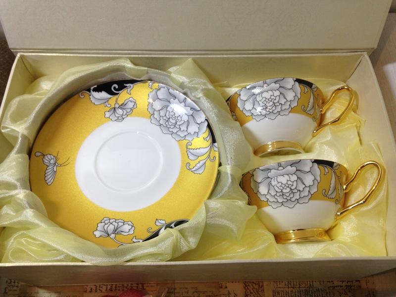 Royal Duke  英式骨瓷茶具組 黃金富貴花 骨瓷咖啡杯盤組