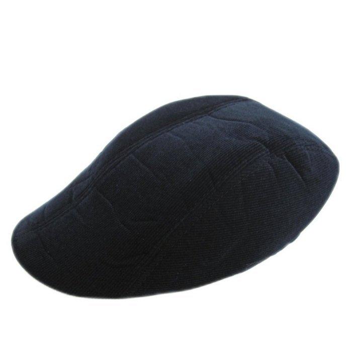 【海倫精坊】時尚款-細條紋絨面深藍色鴨舌帽(特價２００元)男女適Ｓ622
