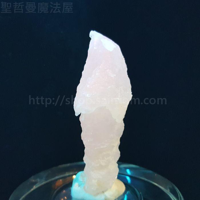 粉紅寶塔冰晶石柱狀單晶190708-17(有螢光反應)~湖南郴州