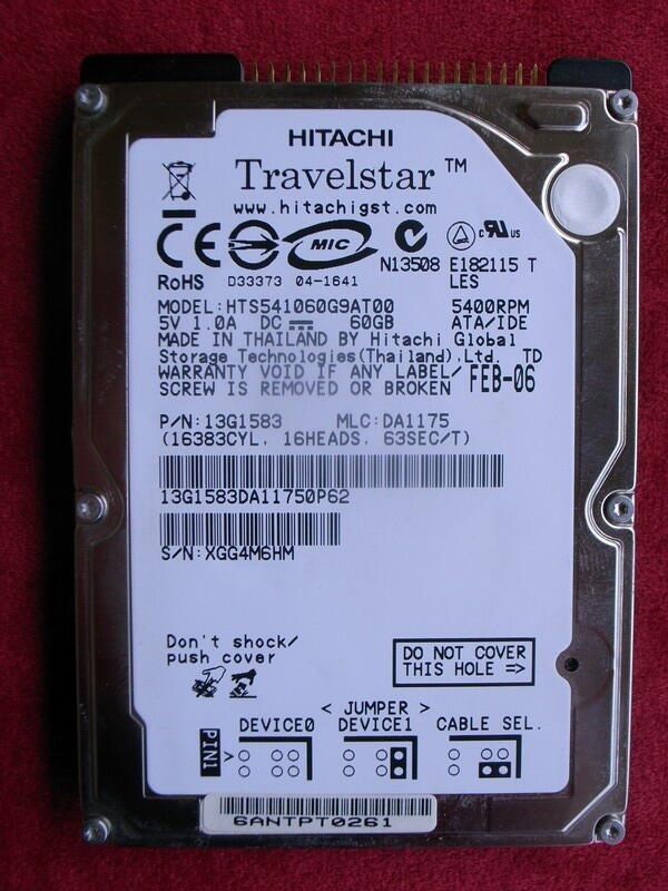 【台南】HITACHI 60GB/IDE/2.5