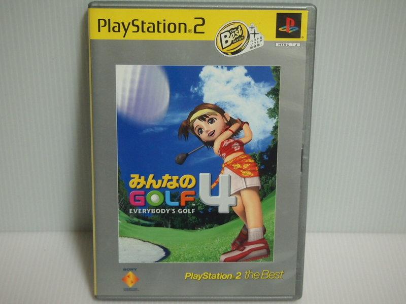 {哈帝太郎}~PS2 原版遊戲 全民高爾夫4 日文亞版 光碟近無刮 有盒書~下標就賣！
