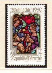 【流動郵幣世界】奧地利1980年聖誕節郵票
