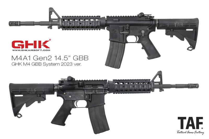 【TAF 補貨中】2023新版 GHK M4A1 RAS GBB Gen2 瓦斯步槍 Colt小馬授權