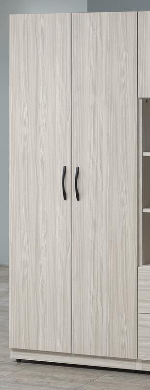✳德興傢俱✳ 白雪松色2.5x6.3尺 單吊衣櫃 雙吊衣櫃 開門衣櫃