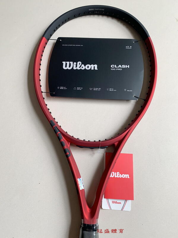 ≡冠盛體育≡熱銷WILSON CLASH 100 PRO V2 310G網球拍(含RPM線穿好