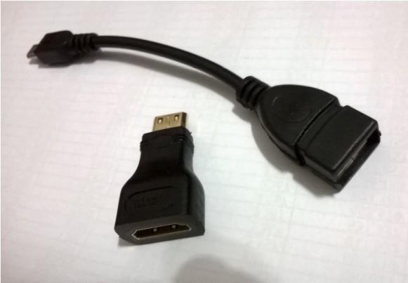 USB OTG線+mini HDMI公轉HDMI母轉接頭 Pi Zero 必備