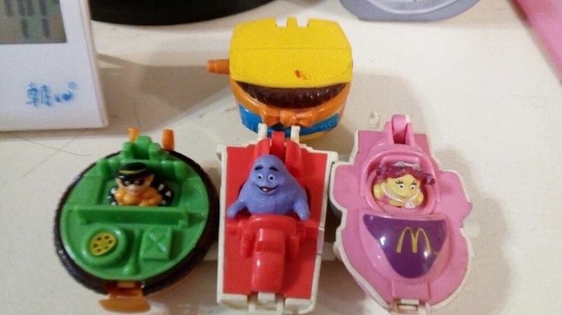 麥當勞玩具不全 1992搖滾樂團 1996開心車隊 漢堡神偷 大鳥姐姐 奶昔大哥