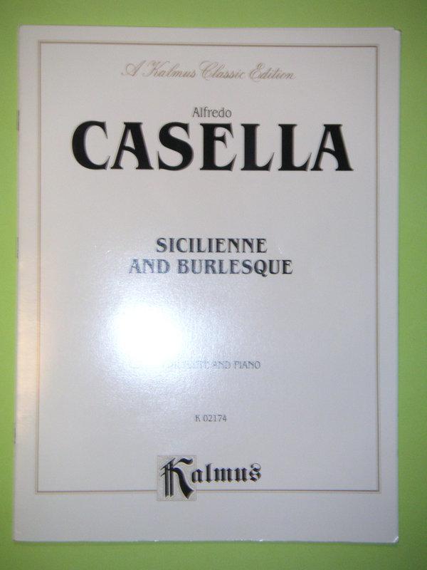 Alfredo Casella Sicilienne and Burlesque 舞曲長笛(附鋼琴伴奏譜)