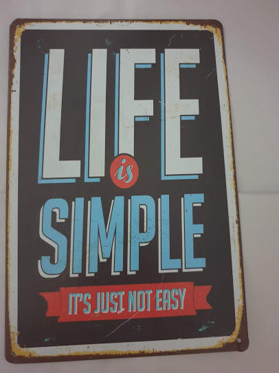 Life is simple 鐵皮畫 鐵皮 鐵板 鐵牌