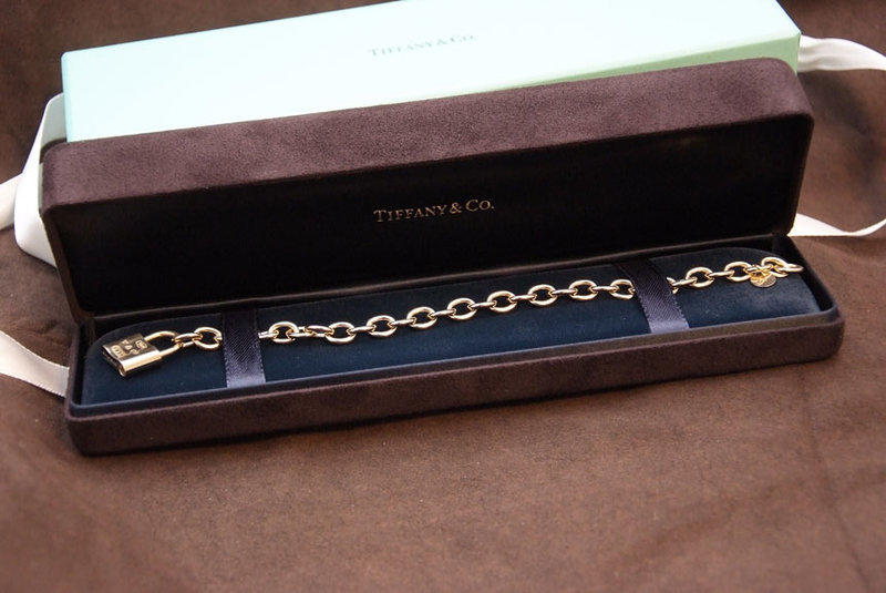 Tiffany & Co 絕版 鎖頭 經典 限量 手鍊 9成5新