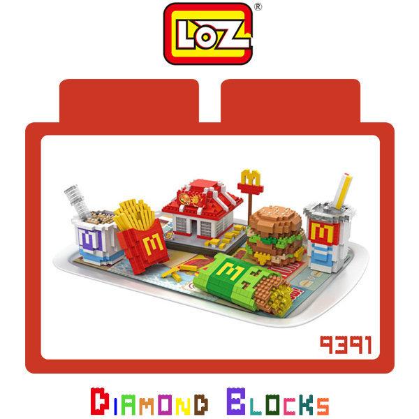 --庫米--LOZ 鑽石積木 9391 - 9392 麥當勞 壽司 美食系列 益智玩具 趣味 腦力激盪 迷你積木