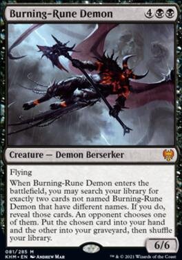 『魔窟』KHM 凱德海姆  英文 焚符惡魔 Burning-Rune Demon