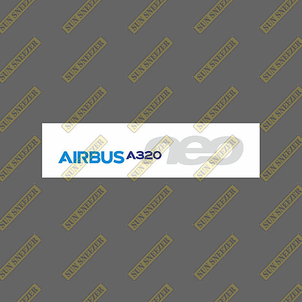 AIRBUS 空中巴士 320neo 橫幅 LOGO 防水貼紙 尺寸120x30mm 