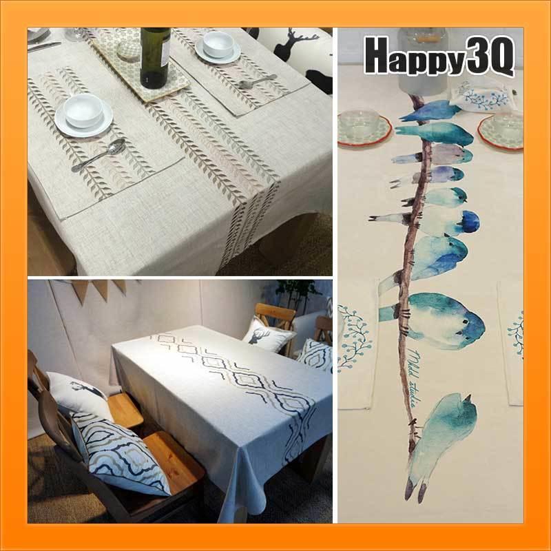 電視櫃布防塵布餐桌布極簡素色花紋風藍鳥北歐風民族風房間布置裝潢-多款【AAA3079】