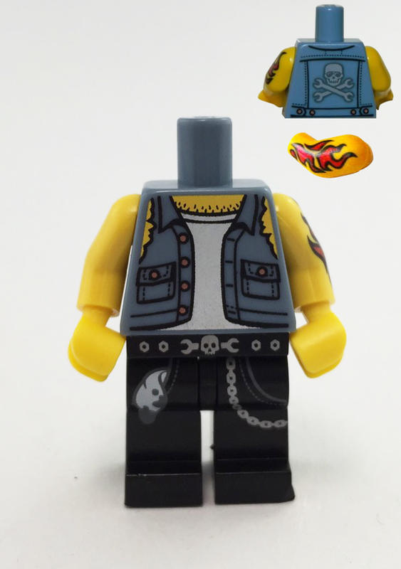 樂高王子 LEGO 71001 人偶包第十代 修車工 搖滾服裝 刺青手臂 973pb1399c01 (A157) 缺貨中