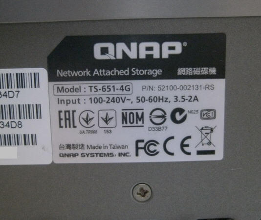 全國主機板維修聯盟】 QNAP TS-651-4G QW37 Rev:1.7 NAS 六槽下標前請