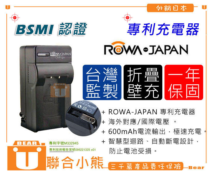 【聯合小熊】ROWA Samsung NV3 NV5 NV7 L80 L73 i6.i70 充電器 NP-40