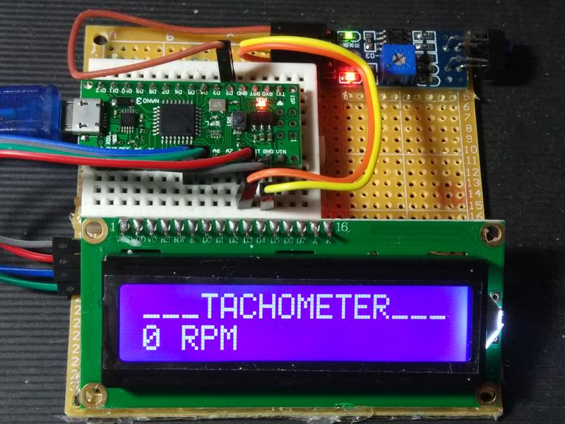 Arduino Nano IIC LCD Tachometer 轉速計 專題