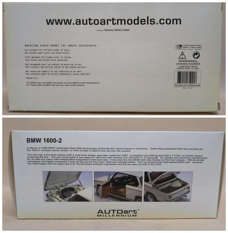 AUTOart 1:18 BMW 1600-2 MILLENNIUM照後鏡非原車，已找一樣車型補上