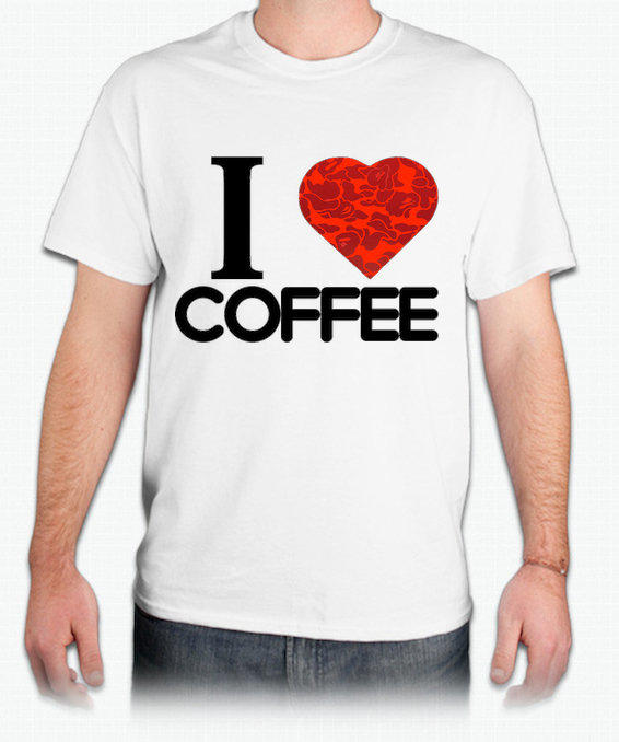 『我愛咖啡』短袖潮T 涼感抗UV 特選HiCool吸濕排汗紗製作