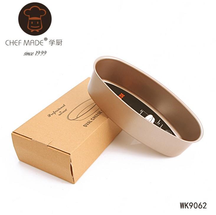 『天天烘培』【Chefmade】乳酪模橢圓形芝士蛋糕蛋糕模22.2X11.1X5.6cm CO9062