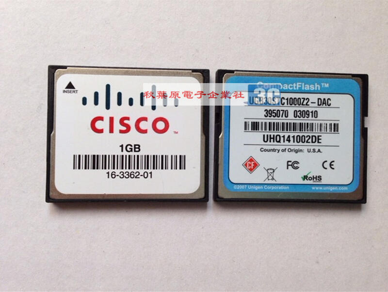 稀少了 難找的原裝美國生產 思科 CISCO CF1GB 工業用 CF卡1G 思科路由