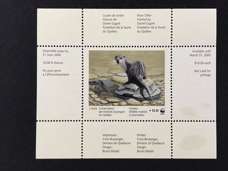1999.04.01 #加拿大 #魁北克野生動物保育WWF小型張1全 400元