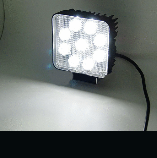 27W LED燈 (方) 薄款 高亮度 12V 24V 27W LED 工作燈 霧燈 防水 日行燈 探照燈 投射燈