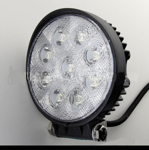 27W LED燈 (圓) 薄款 高亮度 12V 24V 27W LED 工作燈 霧燈 防水 日行燈 探照燈投射燈 倒車燈
