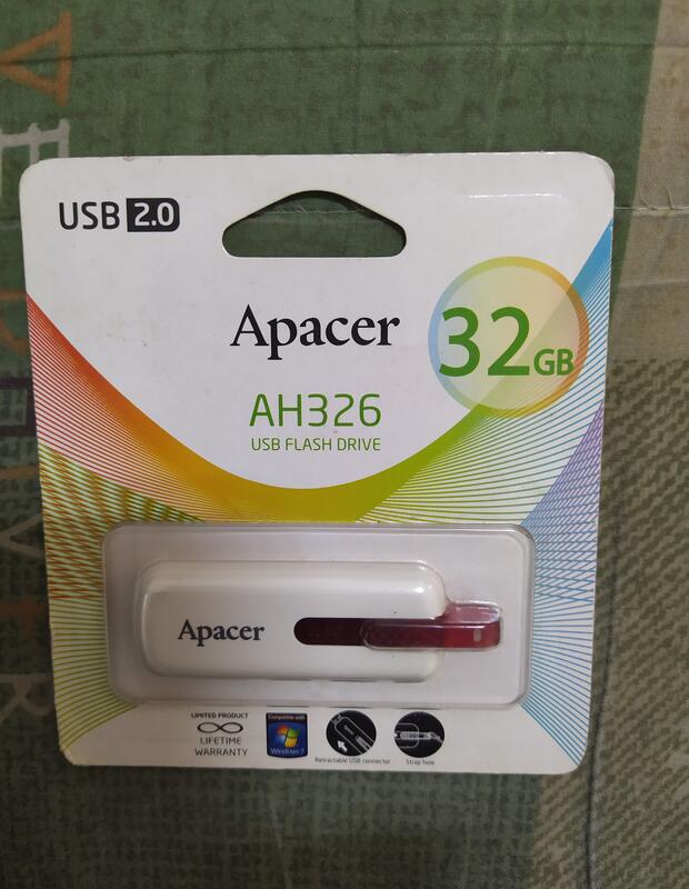 Apacer 宇瞻 AH326 U環碟 32GB 隨身碟....(白)