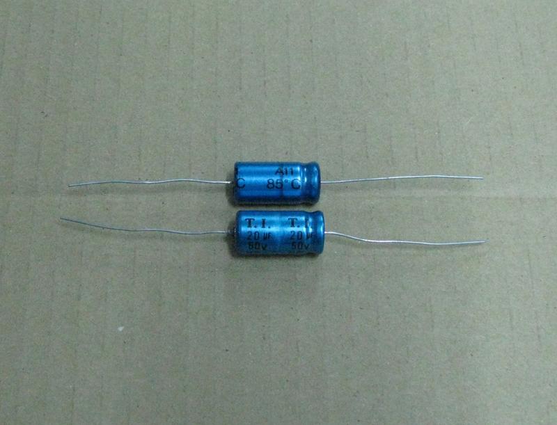 20uF 50V(藍) 臥式無極性電解電容