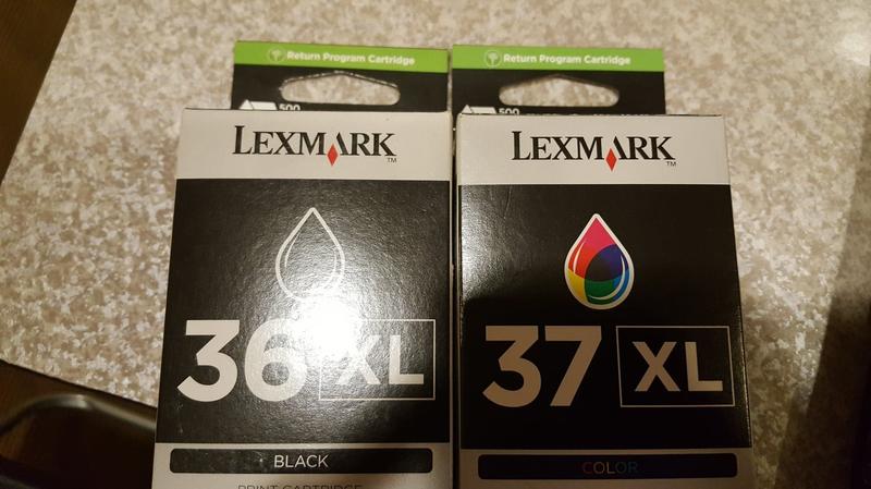 Lexmark 36XL高容量黑色墨水匣+37XL高容量彩色墨水匣(合售)(全新未拆)