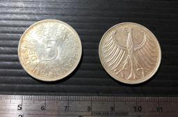 【超值硬幣】德國(西德) 1951-74年 5MARK 德國...