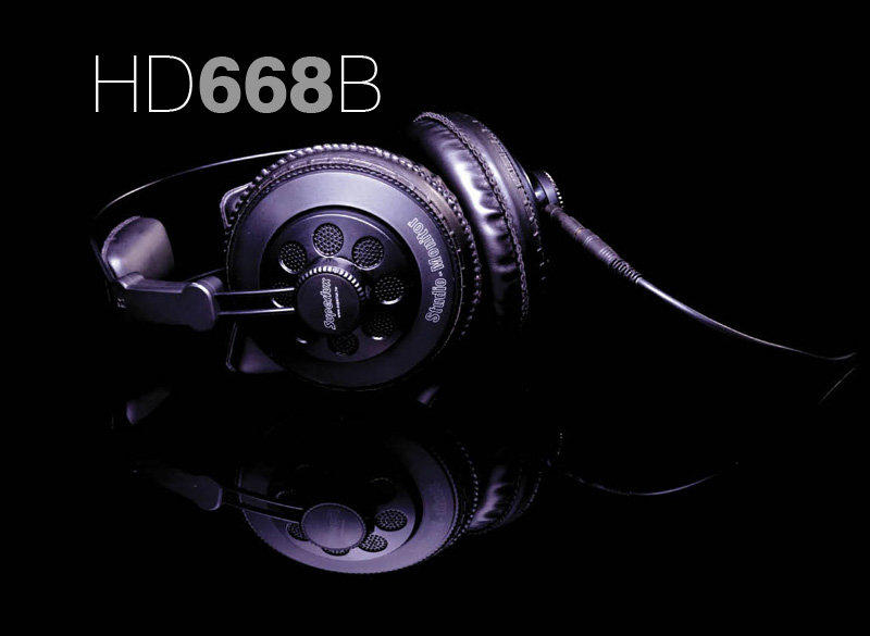 舒伯樂 Superlux HD668B  半封閉式全罩監聽耳機,可更換耳機線,公司貨附保卡,保固一年