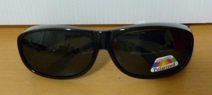 【MEGASOL】寶麗萊UV400偏光外掛式側開窗太陽眼鏡(限亮黑、茶色)