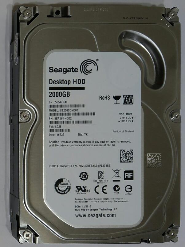 希捷 Seagate SATA3 3.5" 硬碟 2T