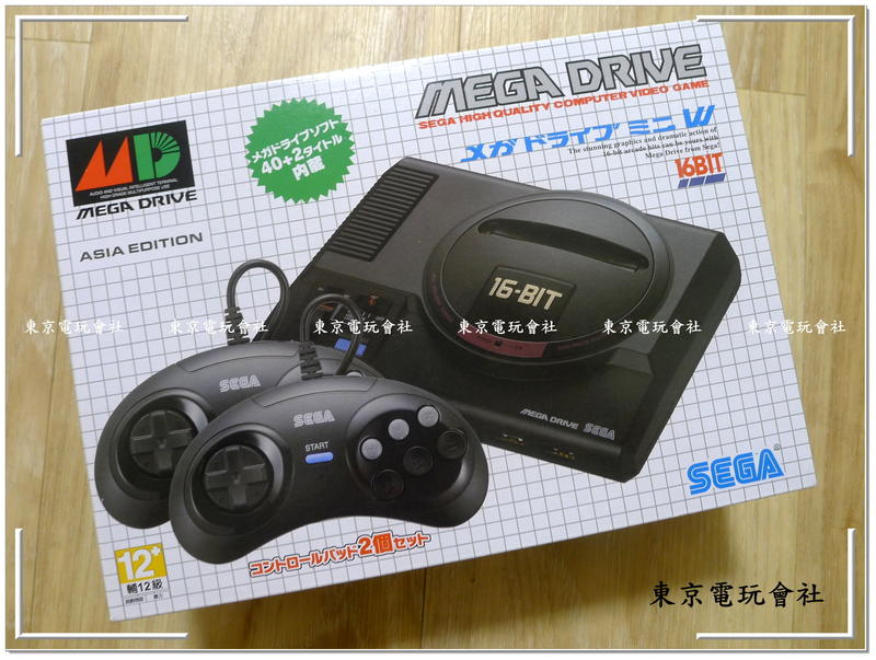 現貨『東京電玩會社』 【SEGA-MD】日本原裝 迷你 Mega Drive Mini 雙手把 代理版 亞洲版