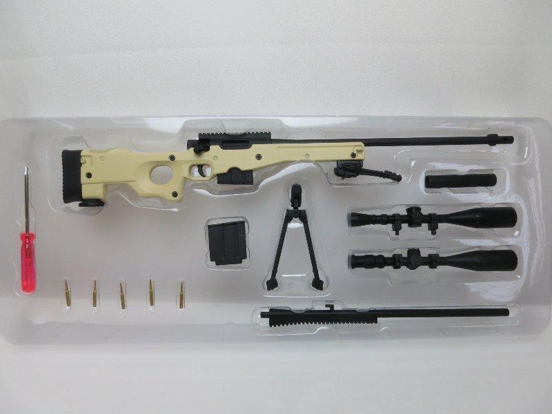 <軍火庫>精密國際AWM狙擊步槍/L96A1~比例1/6~12吋人型適用~minitoys-m06(沙漠色)