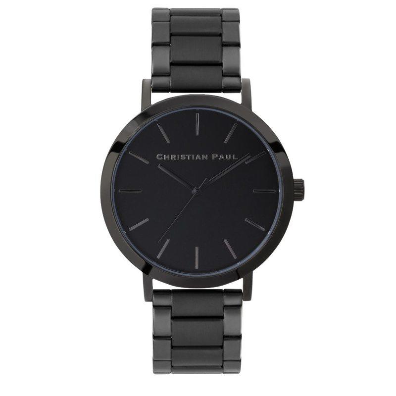 【Christian Paul】澳洲時尚手錶現貨，全黑不鏽鋼鍊條43mm，不輸DW、Cluse、COACH，男錶女錶