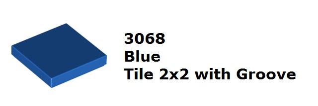 【磚樂】LEGO 樂高 3068 306823 Tile 2x2 with Groove 藍色 平滑板